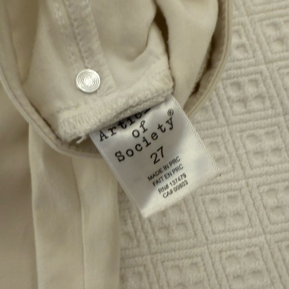 Articles Of Society Cream High Rise Jeans - Picture 3 of 5